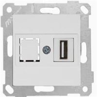 RİTA MEK TUŞ DATA PRİZİ 1*USB BEYAZ 1